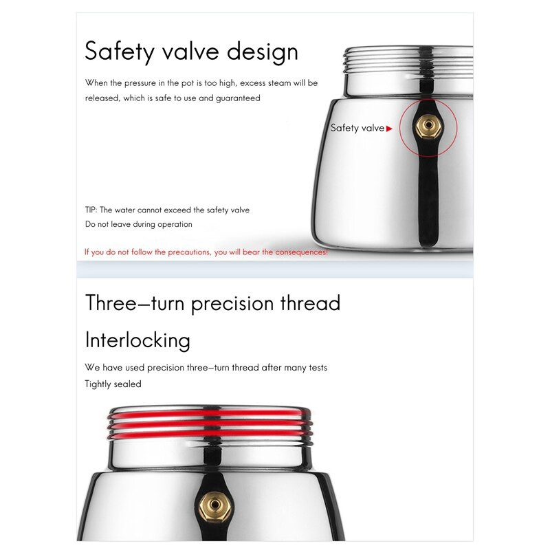 „Moka“ puodas, 4 puodeliai viryklės espreso kavos virimo aparatas – kubietiškas kavos aparatas „Premium Moka“ itališkas espreso kavos virimo aparatas