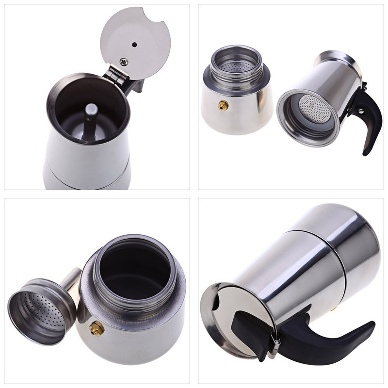 Oală de cafea Accesorii pentru cafea Aparat de espresso Percolator Arată Filtru de cafea Percolator de băuturi Oală din oțel inoxidabil din aluminiu
