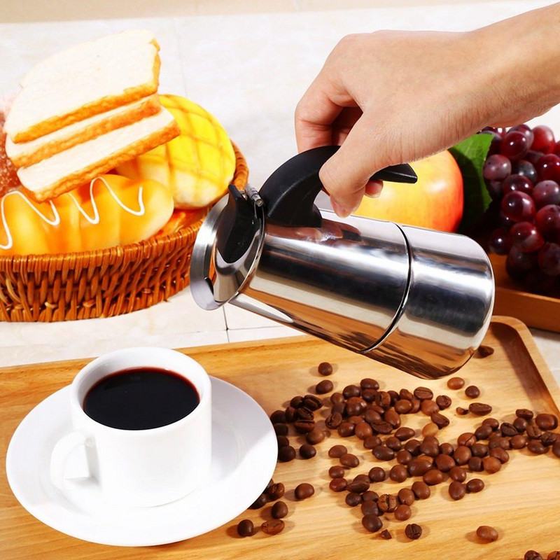 Oală de cafea Accesorii pentru cafea Aparat de espresso Percolator Arată Filtru de cafea Percolator de băuturi Oală din oțel inoxidabil din aluminiu