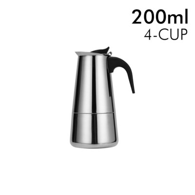 Кафеварка от неръждаема стомана Moka Еспресо Кафеварка Кафеварка Кафемашина Перколатор Печка Кафеварка Италианска кафе машина 100/200/300/450 ml