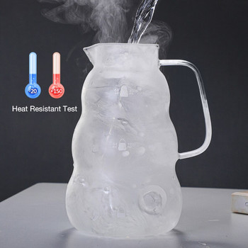 Cold Brew Iced Tea Вода Стъклена кана Кафемашина Тенджера с подвижен филтър от неръждаема стомана Накапване Инструмент за двойна употреба Гарафа за еспресо