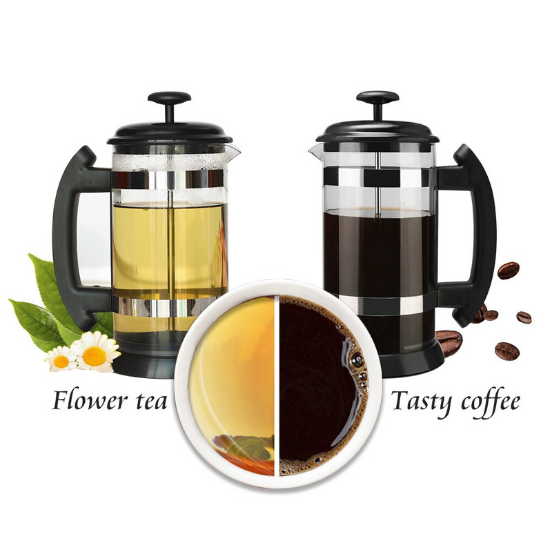 Icafilas 1000ML French Press Kávovar/čajník Kávovar Kanvica Sklenená termoska Do interiéru, do domácej kancelárie Kávové náplne