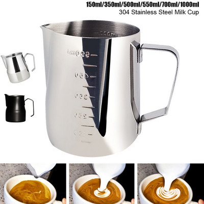 150 ml / 350 ml / 550 ml / 700 ml / 1000 ml Espresso Nerūdijančio plieno kavos ąsotis Gėlių arbatos putojimas Pieno Latte ąsotis