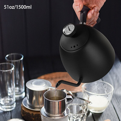 SOULHAND Kávovar na espresso, moka kanvica, husí krk, kávovar z nehrdzavejúcej ocele, potravinárska trieda, odkvapkávacia kanvica s labutím krkom