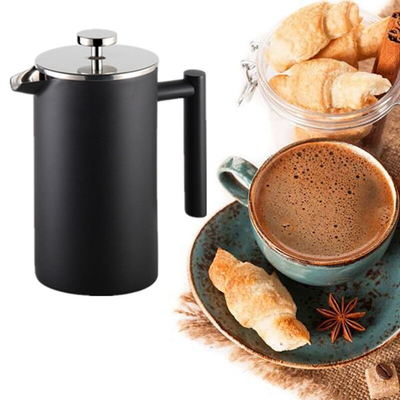 Nerezová oceľ French Press kávovar s filtrom, tlakovou moka kávovarom, perkolátorom, tlakovou kanvicou, kávovarom, čajníkom 350 ml