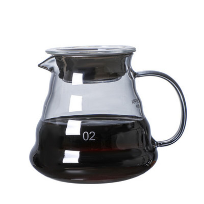 Kávová súprava V60, kávovar, sklenený odkvapkávač s filtračnou sadou 500 ml, drevená rukoväť s ochranou proti obareniu, cezva, kávový riad, špecializovaný nástroj pre baristu