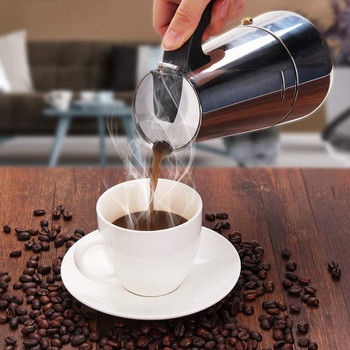 Ιταλική καφετιέρα Moka Pot από ανοξείδωτο ατσάλι Geyser Καφετιέρα Espresso Latte Μαγειρική Κανάτα Barista Accessories Coffeeware
