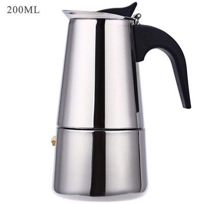 Talijanski aparat za kavu Moka lonac Gejzir od nehrđajućeg čelika Aparat za kavu Espresso Latte Vrč na ploči za kuhanje Pribor za bariste Posuđe za kavu