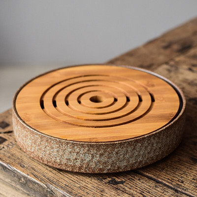 pladnjevi za čaj od prirodnog bambusa i keramike stolić za čaj ručno izrađeni pladnjevi za posluživanje pribor