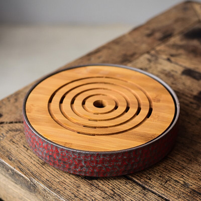 pladnjevi za čaj od prirodnog bambusa i keramike stolić za čaj ručno izrađeni pladnjevi za posluživanje pribor