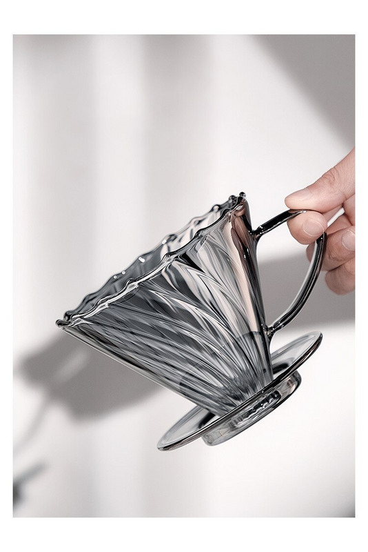 V60 Филтърна чаша за кафе Кафе, ръчно изработена филтърна чаша от една част Кафе уред за конус от природата Комплект филтърна хартия за кафе