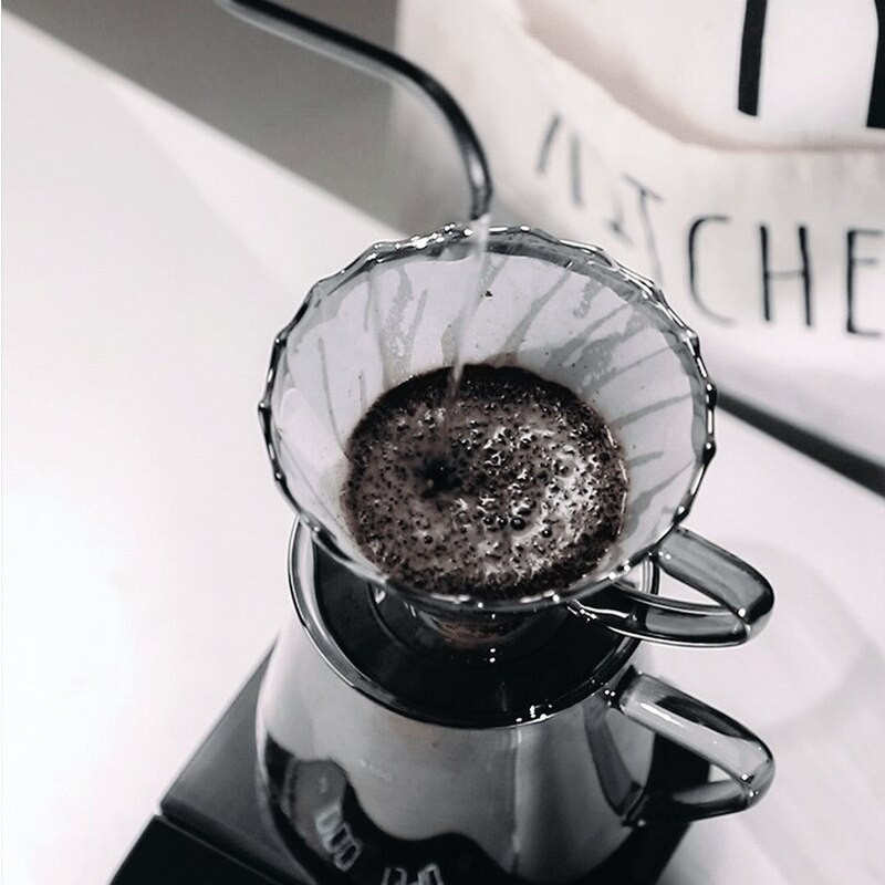 V60 Филтърна чаша за кафе Кафе, ръчно изработена филтърна чаша от една част Кафе уред за конус от природата Комплект филтърна хартия за кафе