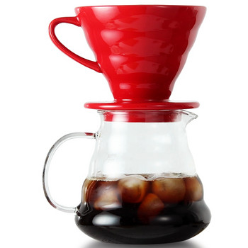 Саксия за кафе, 350 мл, 600 мл, 800 мл стъклена дюза за кафе, изолирана дръжка, за да запазите наливащото ви кафе и чайник за прясно капене