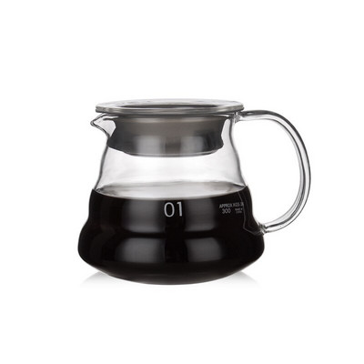 Sklenená kanvica na kávu s objemom 350 ml, 600 ml a 800 ml, izolovaná rukoväť pre udržanie čerstvej kávy a prekvapkávacej kanvice