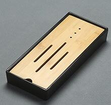 1 vnt Bambuko arbatos padėklas drenažas Vandens laikymas Kung Fu arbatos rinkinys Kambario stalas Kinų arbatos puodelio ceremonijos įrankiai Arbatos rinkinys MF 027