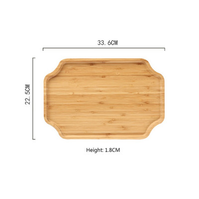 1 buc. tavă din bambus farfurie din bambus farfurie din lemn pentru acasă.