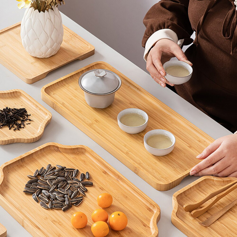 1 buc. tavă din bambus farfurie din bambus farfurie din lemn pentru acasă.