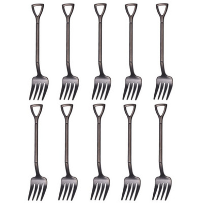 10 vnt Creative Shovel šakutės šaukštas 304 nerūdijančio plieno šakutė ledų desertas kavos šaukštas vaisių šakutė arbatinis šaukštelis maišymo šaukštas