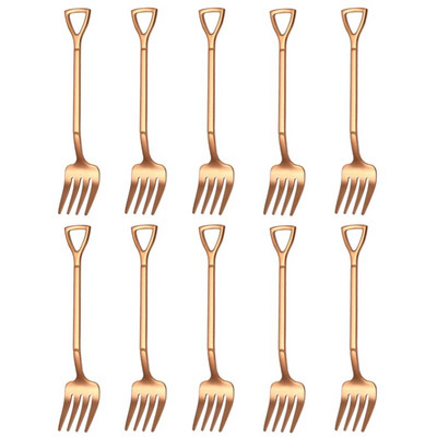 10 vnt Creative Shovel šakutės šaukštas 304 nerūdijančio plieno šakutė ledų desertas kavos šaukštas vaisių šakutė arbatinis šaukštelis maišymo šaukštas