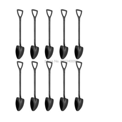 10 vnt Creative Shovel šakutės šaukštas 304 nerūdijančio plieno šakutė ledų desertas kavos šaukštas vaisių šakutė arbatinis šaukštelis maišymo šaukštas
