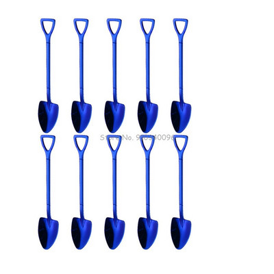 10 vnt Creative Shovel šakutės šaukštas 304 nerūdijančio plieno šakutė ledų desertas kavos šaukštas vaisių šakutė arbatinis šaukštelis maišymo šaukštas