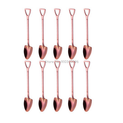 10 vnt Creative Shovel šakutės šaukštas 304 nerūdijančio plieno šakutė ledų desertas kavos šaukštas vaisių šakutė arbatinis šaukštelis maišymo šaukštas
