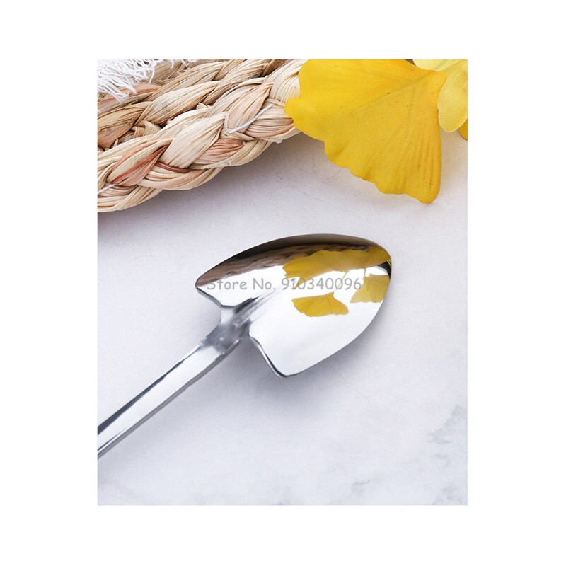 10 vnt Creative Shovel šakutės šaukštas 304 nerūdijančio plieno šakutė ledų desertas kavos šaukštas vaisių šakutė arbatinis šaukštelis maišymo šaukštas