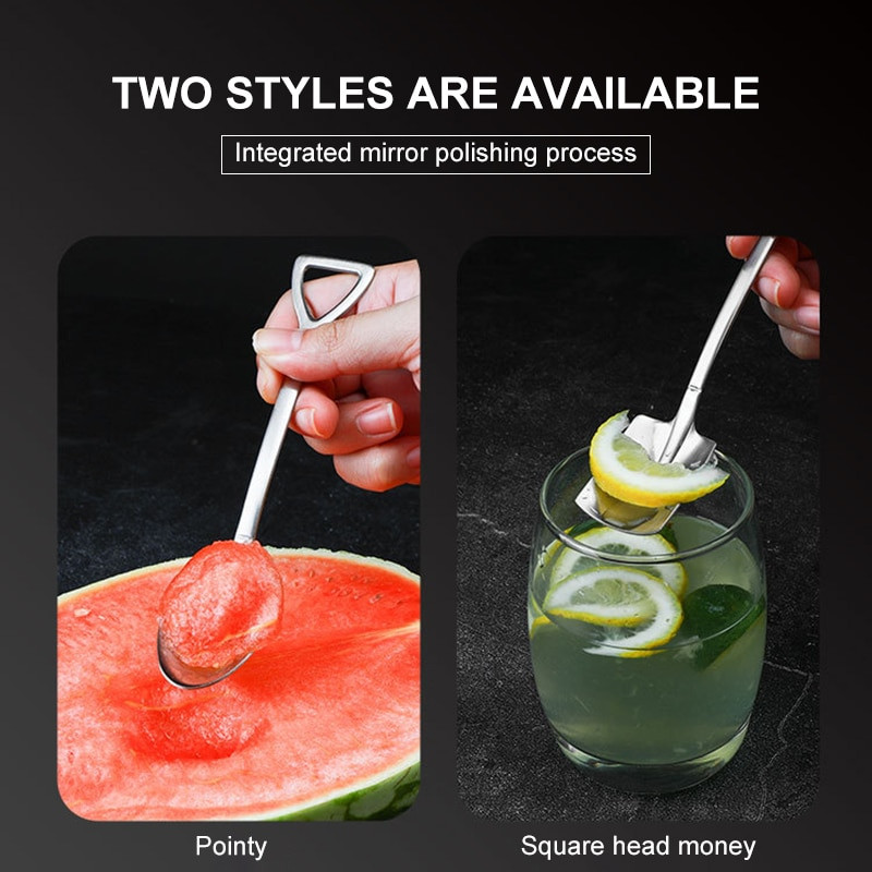 10 vnt Nerūdijančio plieno Kastuvas kavos šaukštelis Rinkinys Kastuvas Kastuvas Kūrybinis arbatos šaukštelis Ledų desertinis šaukštas Gimtadienio dovanų stalo reikmenys