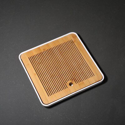 Acasă Tavă mică de ceai din bambus Kung Fu Vasă mică cu bule uscate Tavă dreptunghiulară din bambus în stil japonez Veselă de ceai Accesorii pentru ceremonie de ceai
