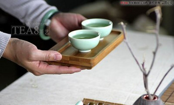Висококачествен бамбуков малък поднос за чай Малък сух съд с балончета Бамбуков кунг-фу правоъгълен поднос Аксесоари за мини чаена церемония Чайник