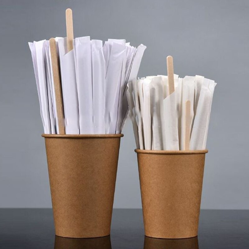 1000 бр. 140 мм/190 мм еднократна дървена бъркалка за кафе Пръчка за бъркане на кафе Горещи студени напитки Конфитюр за червено вино Пръчка за бъркане