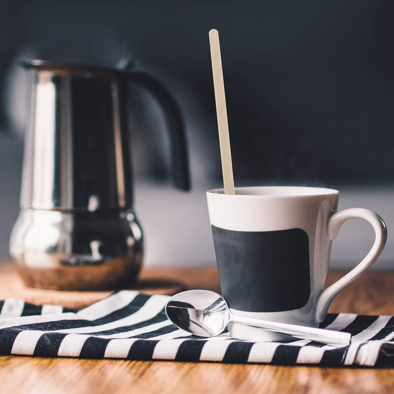 1000 бр. 140 мм/190 мм еднократна дървена бъркалка за кафе Пръчка за бъркане на кафе Горещи студени напитки Конфитюр за червено вино Пръчка за бъркане