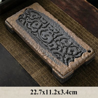 Pozlaćeni retro keramički pladanj za čaj Dry Soak Pladanj Baza japanskog čajnika Vrsta pohrane vode Mali čajni stolić Kung Fu Set za čaj Čajni stolić