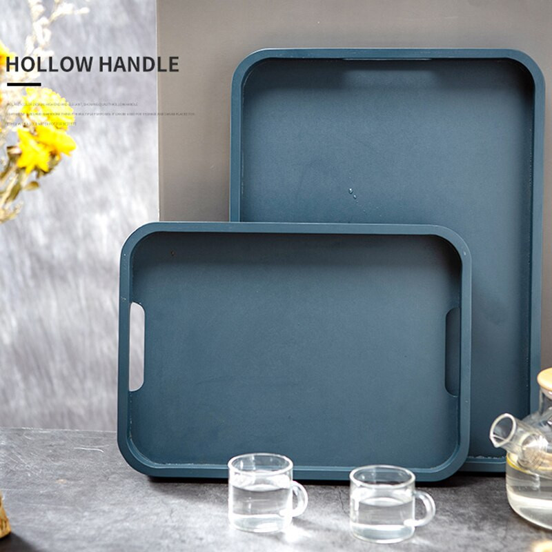 Paprastas bambuko medinis arbatos padėklas Morandi Color Light Prabangus šiaurietiško stiliaus arbatos rinkinys Buitinis stačiakampis bambuko medinis padėklas