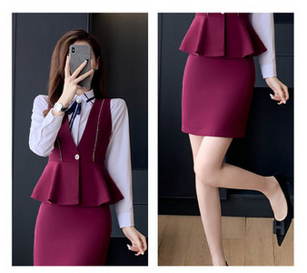 Costum elegant din două piese de damă model nou