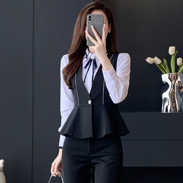 Costum elegant din două piese de damă model nou