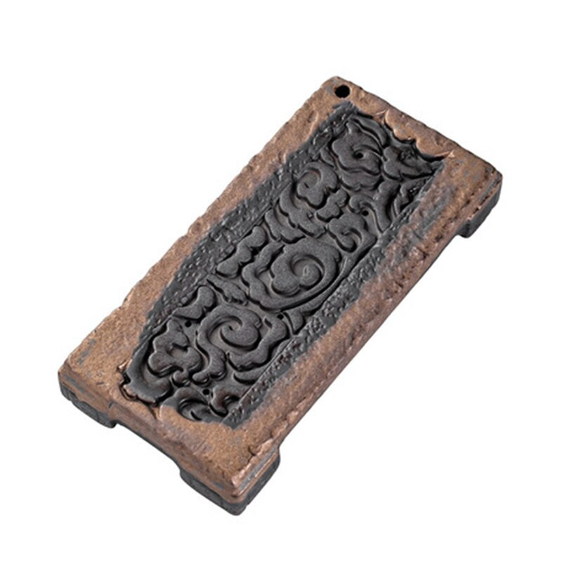 Tavă de ceai din ceramică retro aurita Tavă de înmuiere uscată Baza de ceainic japonez Tip de stocare a apei Masă mică de ceai Set de ceai Kung Fu Masă de ceai