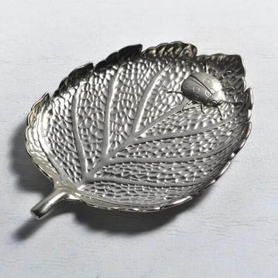 10 vnt Lotoso lapų gėlės formos metalinis arbatos puodelio padėklas Oolong arbatos padėklas Žaliosios arbatos puodelio kilimėlis izoliacinės plokštės padėklas