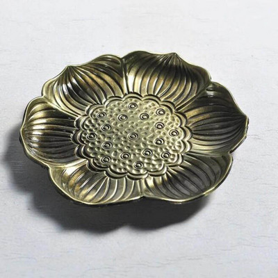 10 vnt Lotoso lapų gėlės formos metalinis arbatos puodelio padėklas Oolong arbatos padėklas Žaliosios arbatos puodelio kilimėlis izoliacinės plokštės padėklas