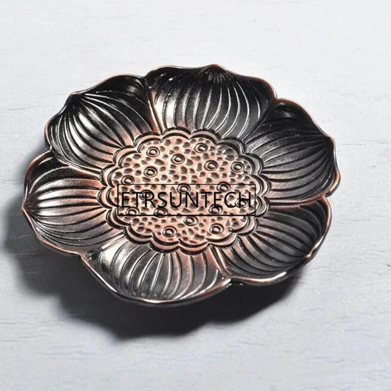 10 vnt Lotoso lapų gėlės formos metalinis arbatos puodelio padėklas Oolong arbatos padėklas Žaliosios arbatos puodelio kilimėlis izoliacinės plokštės padėklas