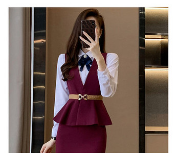 Costum de dama in trei culori