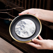 Sippy Cup Cheng Kućanski tanjurić Lagani Luksuzni vrhunski Kung Fu čajnik Tanjur za pohranu Jednostavan pladanj za posluživanje Stol Keramički pladanj za čaj