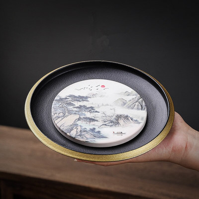 Sippy Cup Cheng Kućanski tanjurić Lagani Luksuzni vrhunski Kung Fu čajnik Tanjur za pohranu Jednostavan pladanj za posluživanje Stol Keramički pladanj za čaj