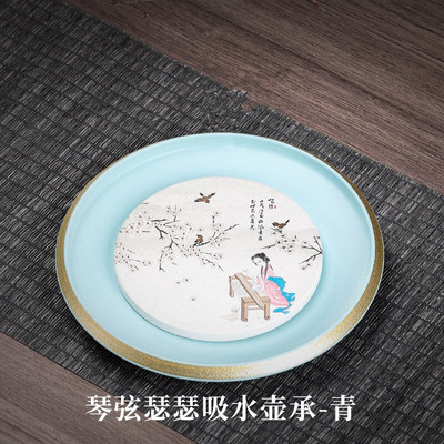 Sippy Cup Cheng Kućanski tanjurić Lagani Luksuzni vrhunski Kung Fu čajnik Tanjur za pohranu Jednostavan pladanj za posluživanje Stol Keramički pladanj za čaj