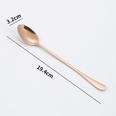 6 komada žličice za kavu od nehrđajućeg čelika Cafe Colher male mini žlice Set zlatne duge mješalice lopatice mješalice štapići pribor