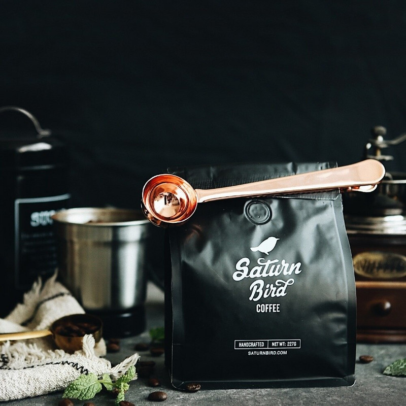 10 pakiranja dva u jednom žličica za kavu Zlatna žlica za prašak za brtvljenje od nehrđajućeg čelika Proizvodi za kućanstvo