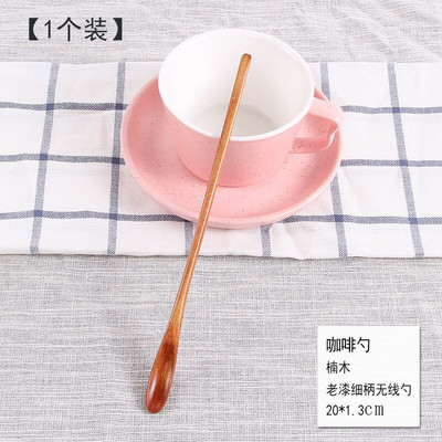 Винтидж японски дървени лъжици за лъжици с дълга дръжка Дипер Буркан за мед Лъжица за разбъркване Мляко Кафе Сок Бъркалка Дървена лъжица