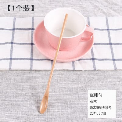 Винтидж японски дървени лъжици за лъжици с дълга дръжка Дипер Буркан за мед Лъжица за разбъркване Мляко Кафе Сок Бъркалка Дървена лъжица