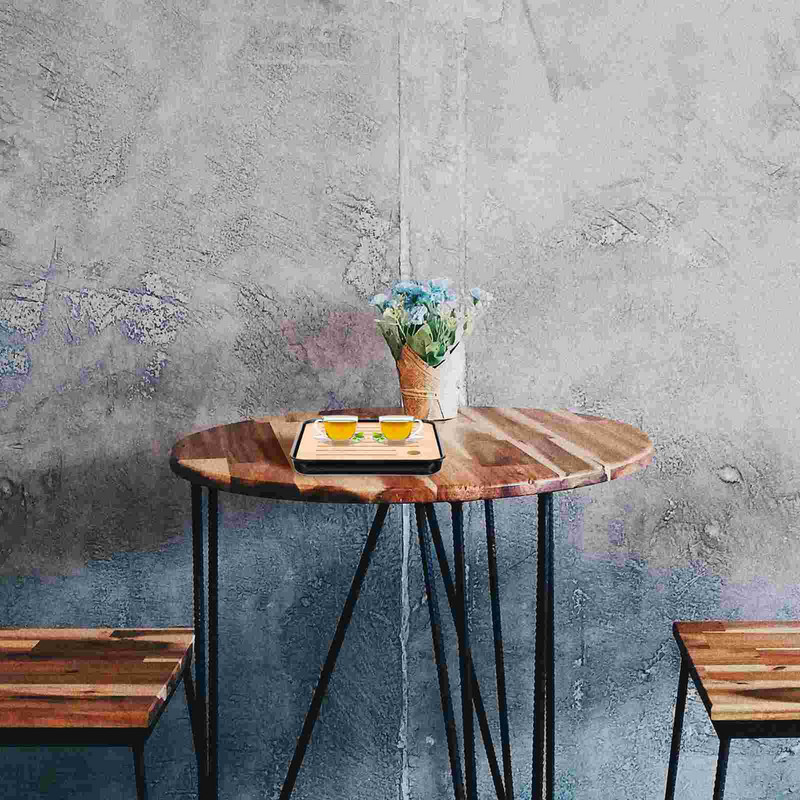 Arbatos indų laikymo lėkštės arbatos puodelio padėklas Bambuko arbatos puodelių laikiklis Arbatos indų laikymo padėklas