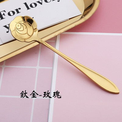 10 vnt. Nauji širdies gėlių vyšnių saulėgrąžų kavos kaušeliai iš nerūdijančio plieno graviruoti kavos šaukšteliai vakarėliams, vaikams, moterims, dovanoms